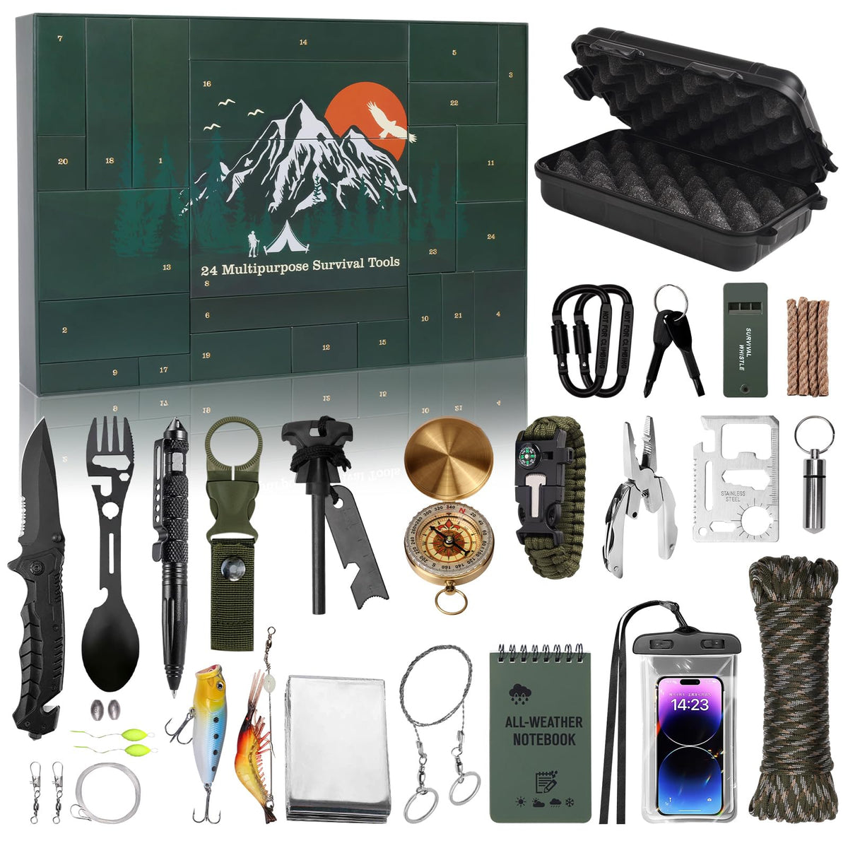 Advent Calendar Survival 2026 Men - 24 Days Christmas Countdown for Teen