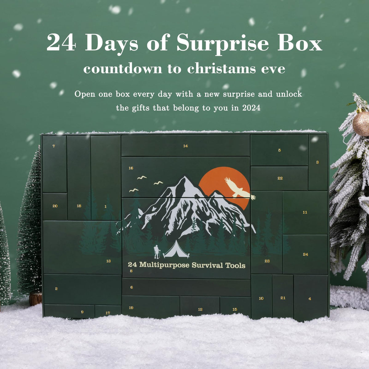 Advent Calendar Survival 2026 Men - 24 Days Christmas Countdown for Teen