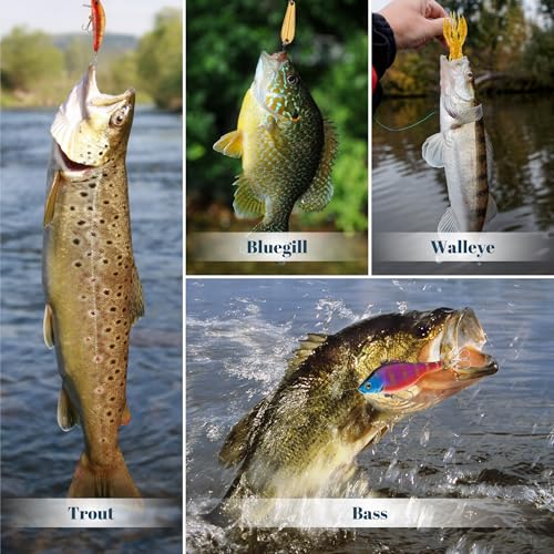 Fishing Advent Calendar 2026, 24 Day Fishing Lures Kit, Christmas Countdown Tackle Box