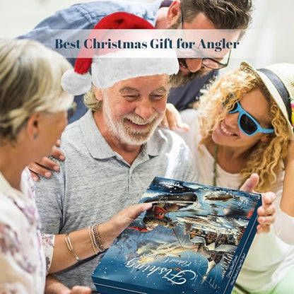 Fishing Advent Calendar 2026, 24 Day Fishing Lures Kit, Christmas Countdown Tackle Box